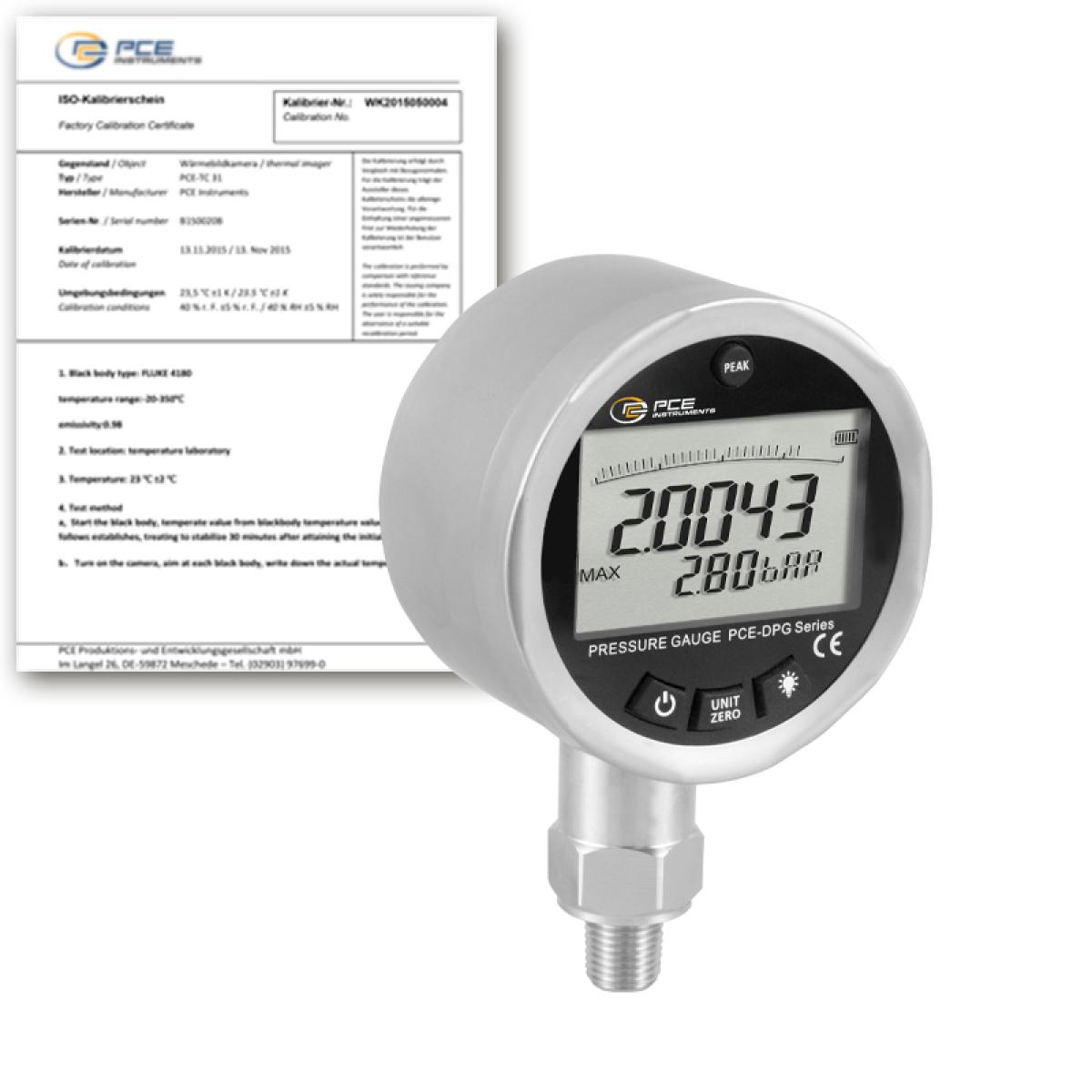 Pressure Sensor PCE-DPG 3-ICA incl. ISO Calibration Certificate 