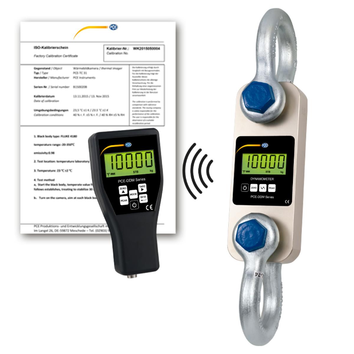 Force Gauge PCE-DDM 10-ICA incl. ISO Calibration Certificate 