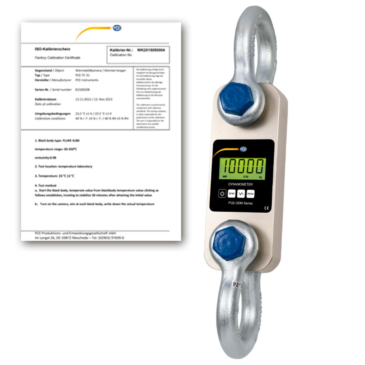 Force Gauge PCE-DDM 10WI-ICA incl. ISO Calibration Certificate 