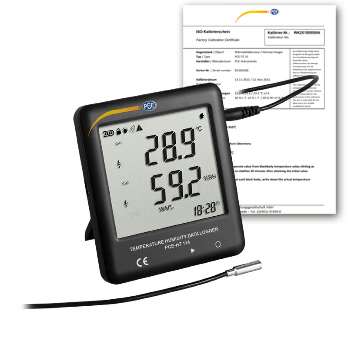 Food Thermometer PCE-HT 114-ICA Incl. ISO Calibration Certificate 