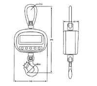 Force Gage PCE-CS 300 diagram