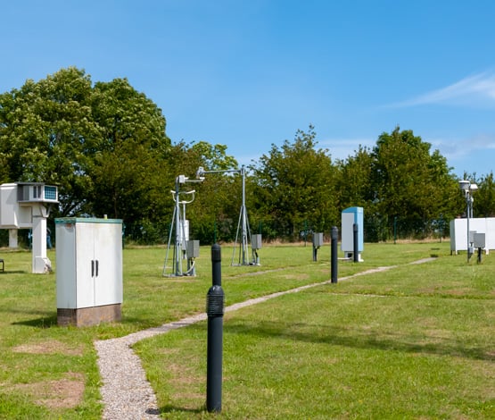 Messstationen zur Aufzeichnung der aktuellen Klimasituation.