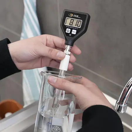 Analyseur d'eau Image d'utilisation