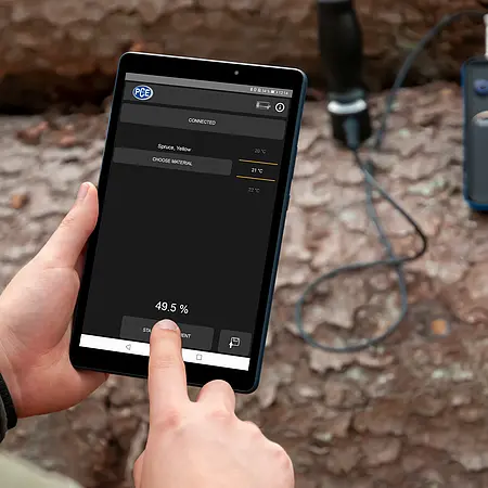 Analyseur d'humidité Bluetooth Utilisation