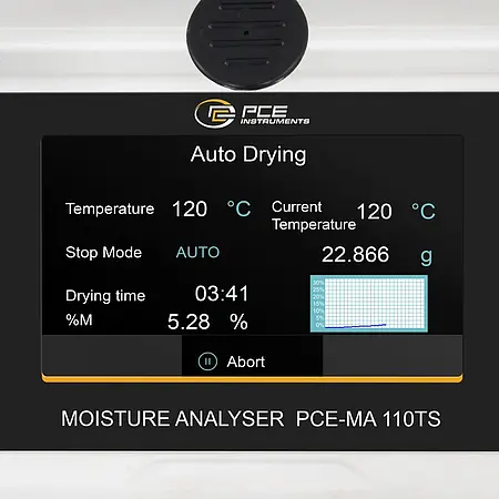 Analyseur d’humidité | Écran LCD tactile