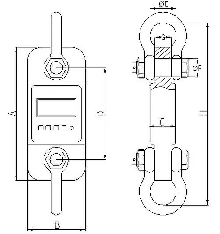 Balance à suspension Dimensions