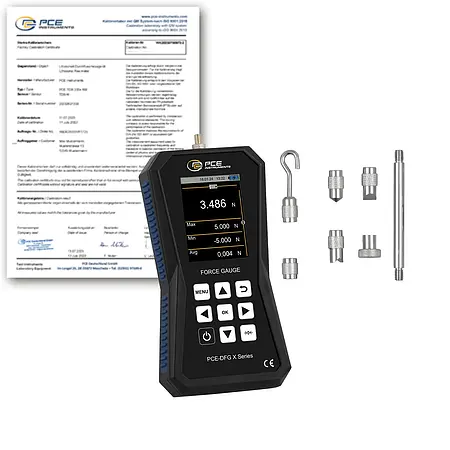 Dynamomètre PCE-DFG 5 X-ICA avec certificat d'étalonnage ISO | PCE ...