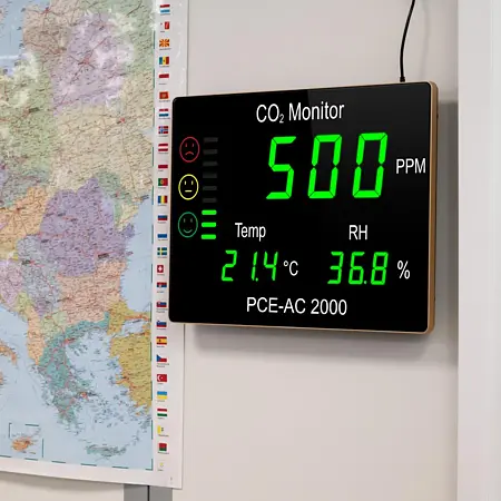 Détecteur de CO2 Image d'utilisation