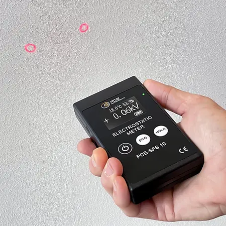 Mesureur de champs électrostatiques | Exemple d'utilisation
