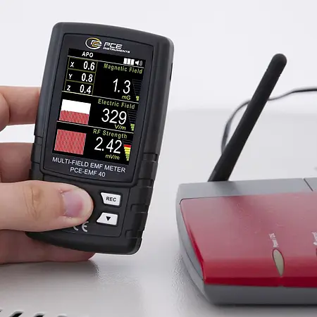 Détecteur de rayonnements électromagnétiques EMF | Exemple d'utilisation