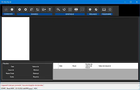 Logiciel pour le PCE-TG 50