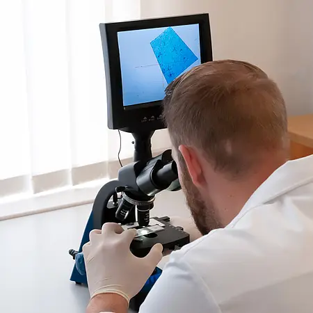 Microscope de laboratoire | Exemple d'utilisation