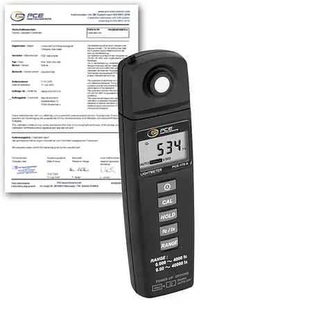 Photomètre avec certificat d'étalonnage ISO