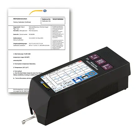 Rugosimètre PCE-RT 2300-ICA avec certificat d'étalonnage ISO