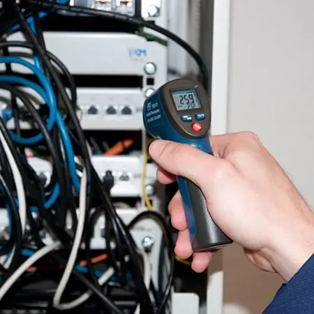 Thermomètre infrarouge Image d'utilisation