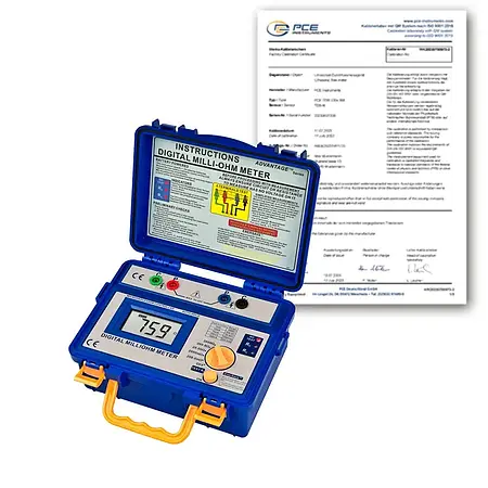 Vérificateur de milliohms PCE-MO 2002