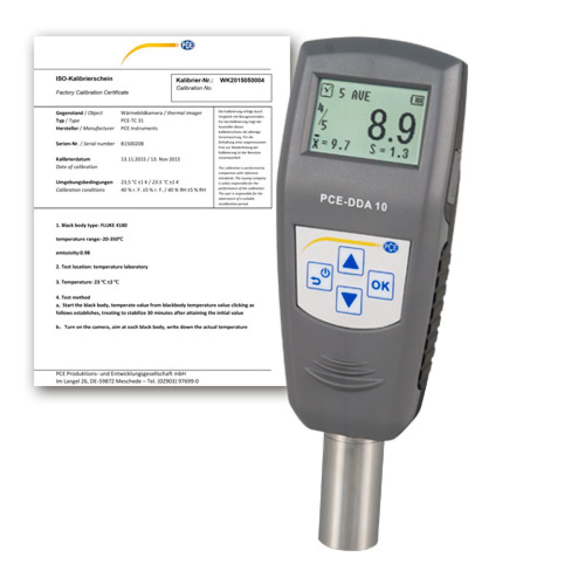 Appareil de test d'impact PCE-DDA 10 avec certificat d'étalonnage ISO 