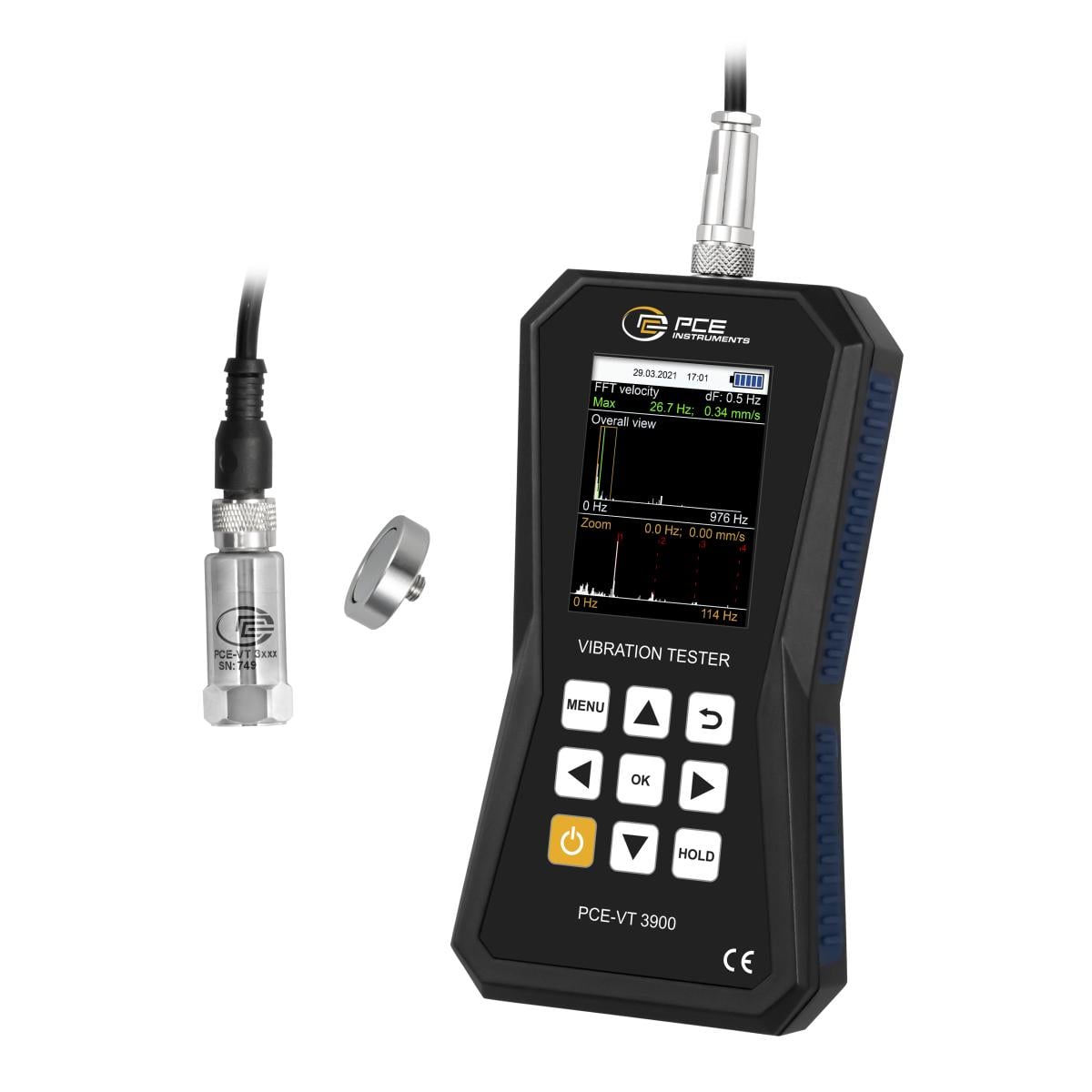 Accéléromètre FFT PCE-VT 3900 