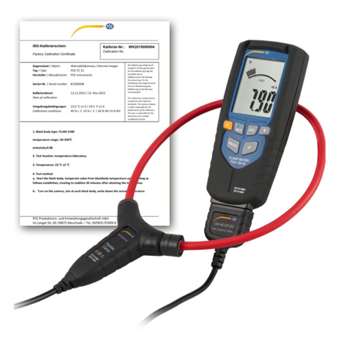 Contrôleur digital PCE-CM 40-ICA avec certificat d'étalonnage d'usine (ISO 9001) 