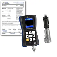 Analyseur de vibration PCE-VM 20-ICA avec certificat d'étalonnage d'usine (ISO 9001) 