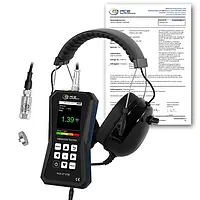 Analyseur de vibration PCE-VT 3750-ICA avec certificat d'étalonnage ISO 