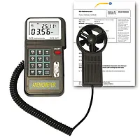 Appareil de mesure de la vitesse du vent PCE-007-ICA avec certificat d'étalonnage ISO inclus 