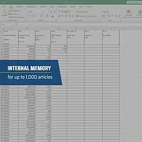 Balance compteuse | Tableau avec les articles enregistrés