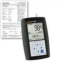 Contrôleur de pression PCE-PDA A100L-ICA avec certificat d'étalonnage ISO 