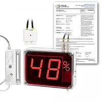 Contrôleur de température PCE-G1A-ICA avec certificat d'étalonnage ISO 