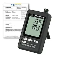 Enregistreur de données PCE-HT110-ICA avec certificat d'étalonnage d'usine (ISO 9001) 