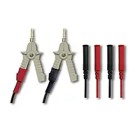 Jeu de câbles de test | 2 pinces et 4 fiches banana