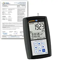 Manomètre PCE-PDA 1000L-ICA avec certificat d'étalonnage ISO 