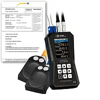 Mesureur de débit PCE-TDS 200+ L-ICA avec certificat d'étalonnage ISO 