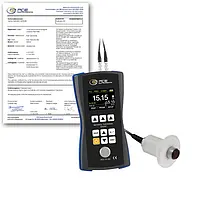 Mesureur par ultrasons PCE-TG 300-HT5-ICA avec certificat d'étalonnage ISO 