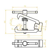 Pince pour tests de traction Dessin Technique