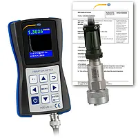 Vibromètre PCE-VM 20-ICA avec certificat d'étalonnage d'usine (ISO 9001) 