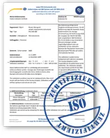 Calibration certificate according to ISO 9001 for a force gauge PCE-DFG N 1K.