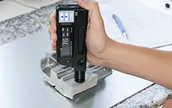 Hardness test from the PCE-950 hardness tester.