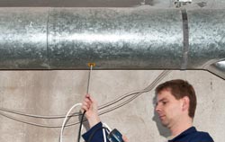 HVAC Meter Testing Air Ventilation Pipes