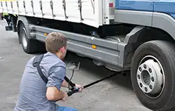 Industrial Borescope in an police inspection.