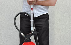 Industrial Hanging Scales in an application with a fire extinguisher.