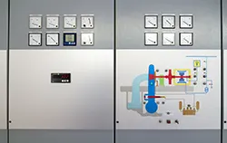 Industrial tachometer in a power plant control.