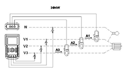 Measure with the analogue power analyzer.