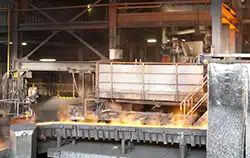 PCE stroboscope light application in steel production.