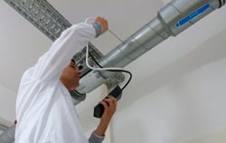 Utilisation du débitmètre dans un système de ventilation.