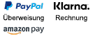 Zahlungsarten: PayPal, Klarna, Überweisung, Rechnung und Amazon Pay