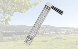 Bei dem Thermo-Hygrometer PCE-SPS 1 wird die relative Feuchte aus den Angaben eines feuchten und eines trockenen Thermometers ermittelt