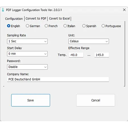 Data Logger with USB Interface Software