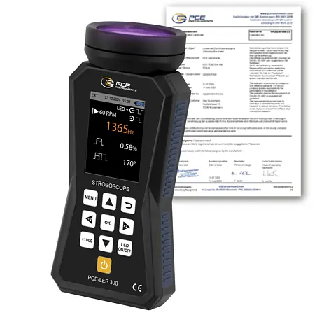 Handheld Tachometer PCE-LES 308UV-365-ICA