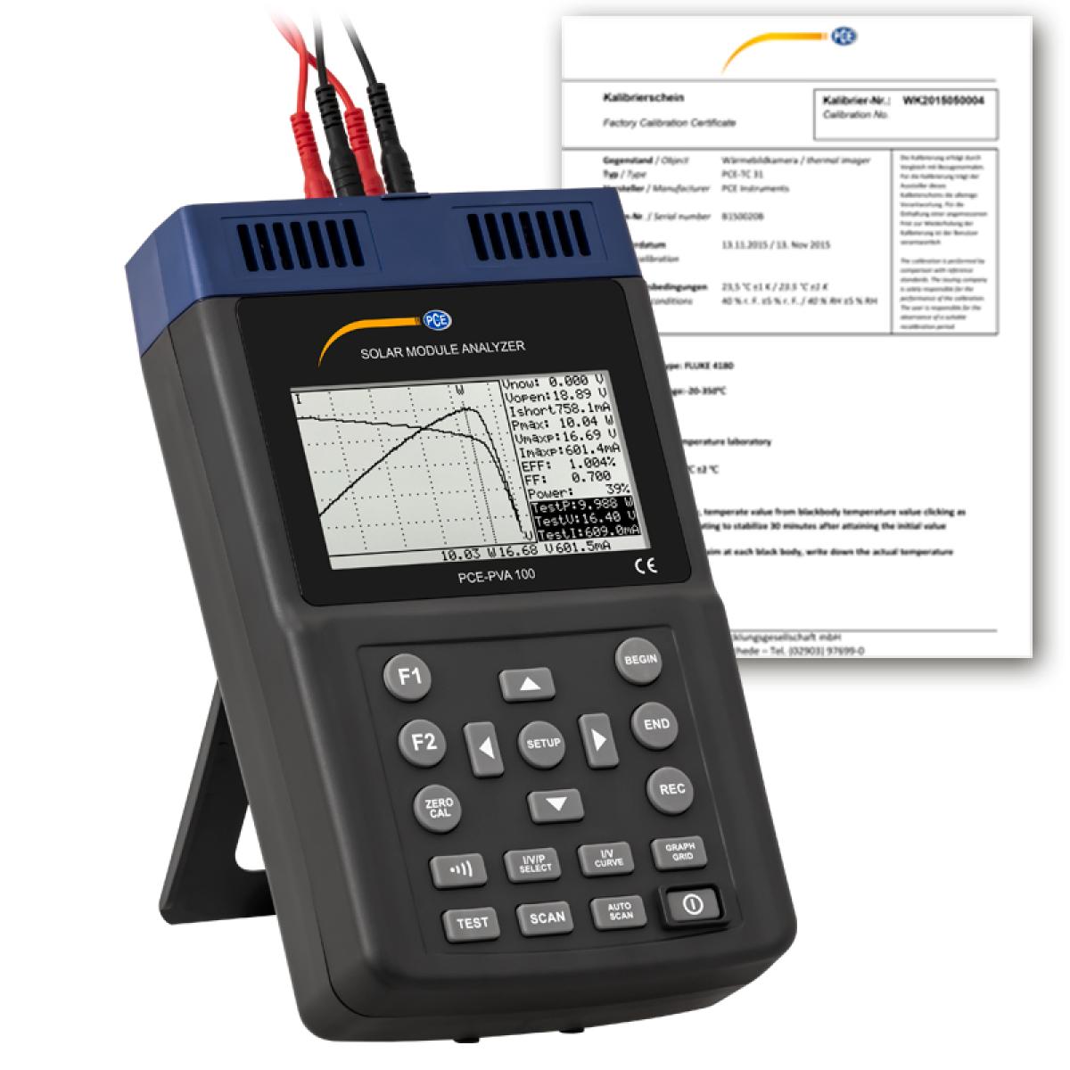Voltmeter PCE-PVA 100-ICA incl. ISO-Calibration Certificate 